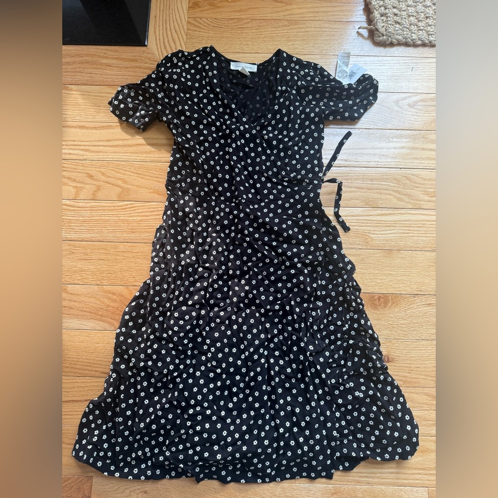Treasure & Bond Black Dress with Daisys